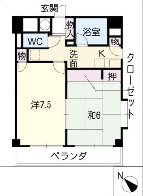 ドーミーいりなかアネックスの間取り