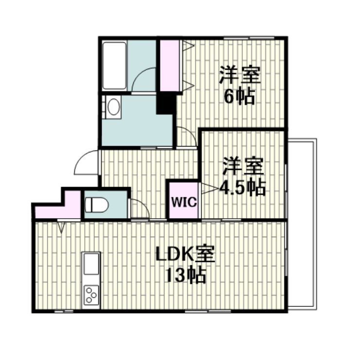 大和市大和東のマンションの間取り