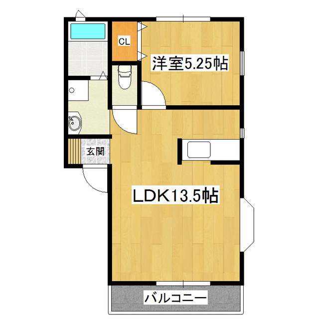 朝日ヴィラ小絹　Ａ棟の間取り