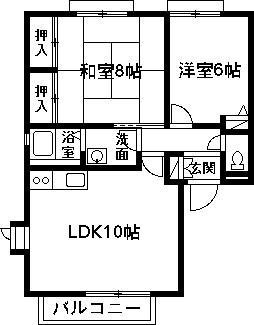 ハートフルコートAの間取り