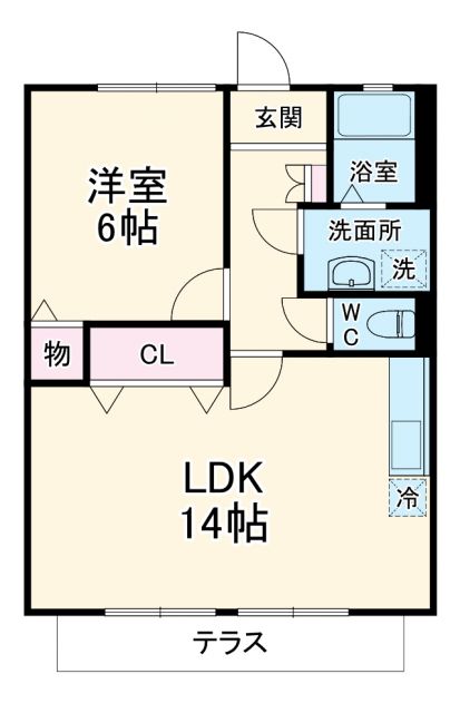 豊中市曽根東町のアパートの間取り