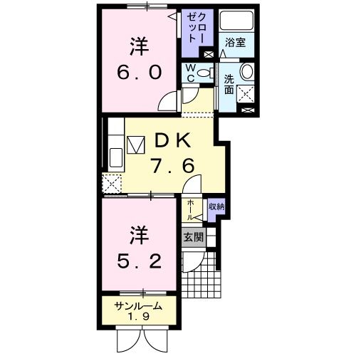 カリーノパラッツォＢの間取り