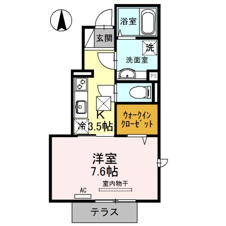 セジュール狭間　B棟の間取り