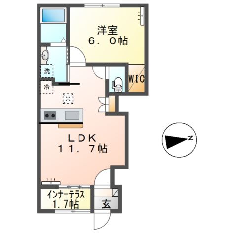 (仮）茱萸沢新築アパートの間取り