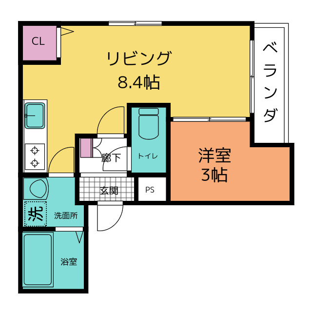 ＭＯＶＥ庄内通の間取り