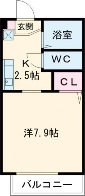 弥富市三稲のアパートの間取り