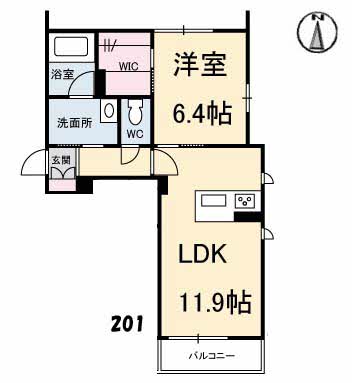 グランベレオＣｌｏｓｅ　Ｕｎｉｖ．Ｓ棟の間取り