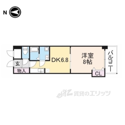 橿原市新賀町のマンションの間取り