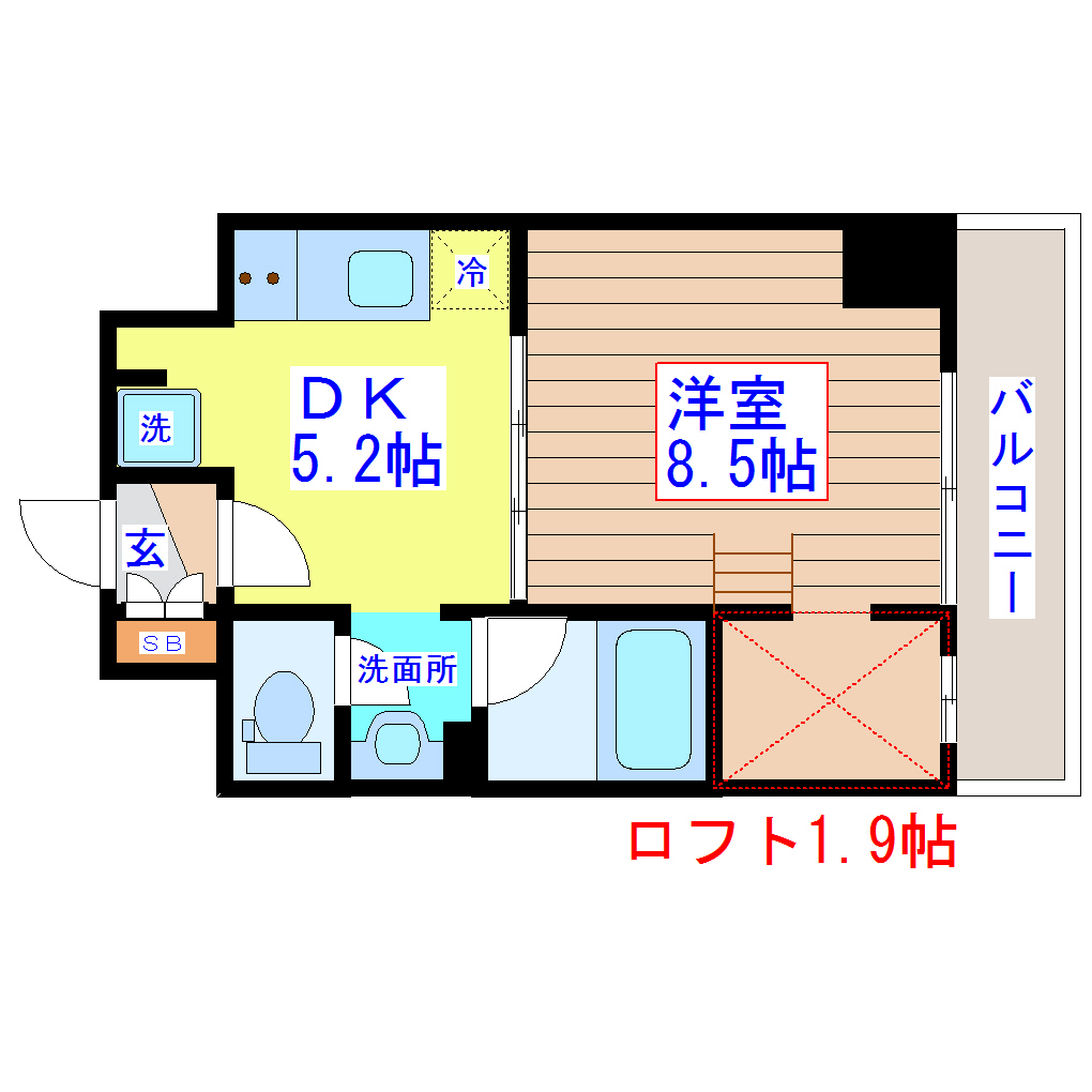 ラフルール連坊の間取り