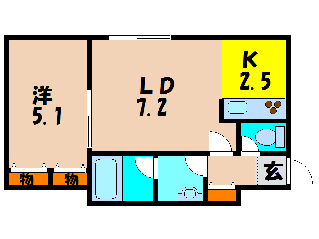 函館市松川町のマンションの間取り