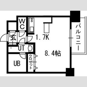 札幌市中央区南四条東のマンションの間取り