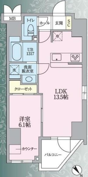 ニアレスタSUGAMOの間取り