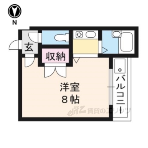 京都市伏見区新町１１丁目のマンションの間取り