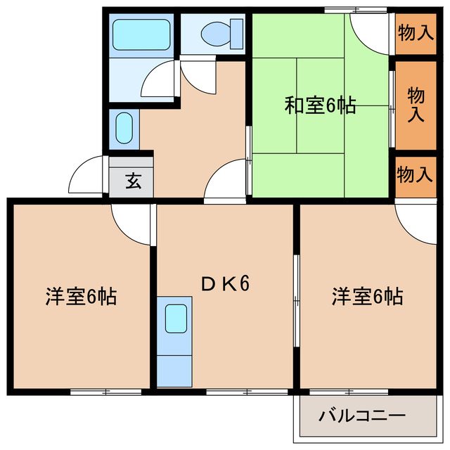 サンシャイン中谷原　IIの間取り