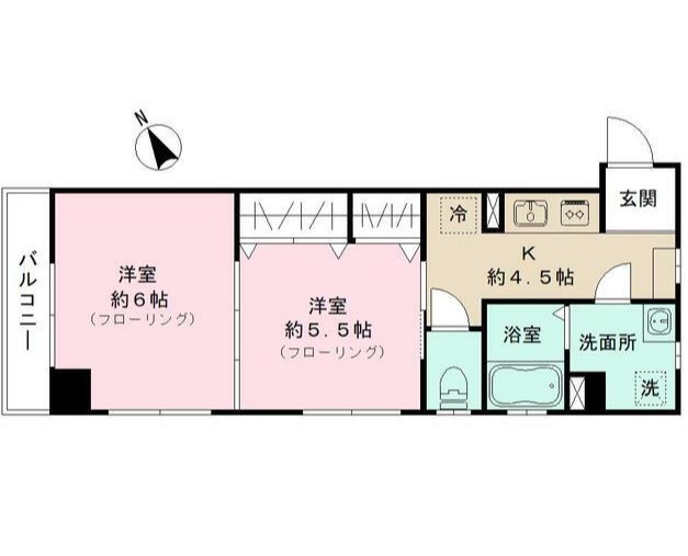 東京都新宿区北新宿３（アパート）の賃貸物件の間取り