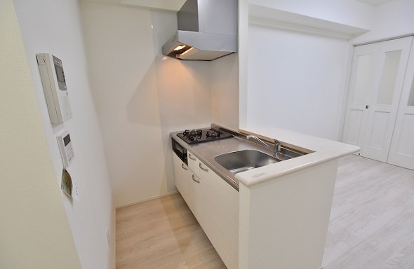 キッチン　★2口ガスシステムキッチン(グリル付き)★