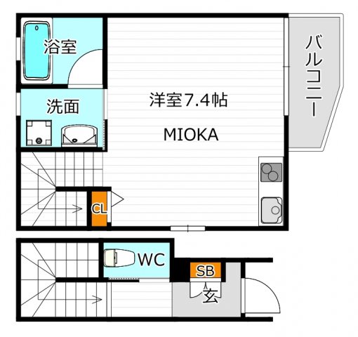 グランメゾン田辺の間取り写真