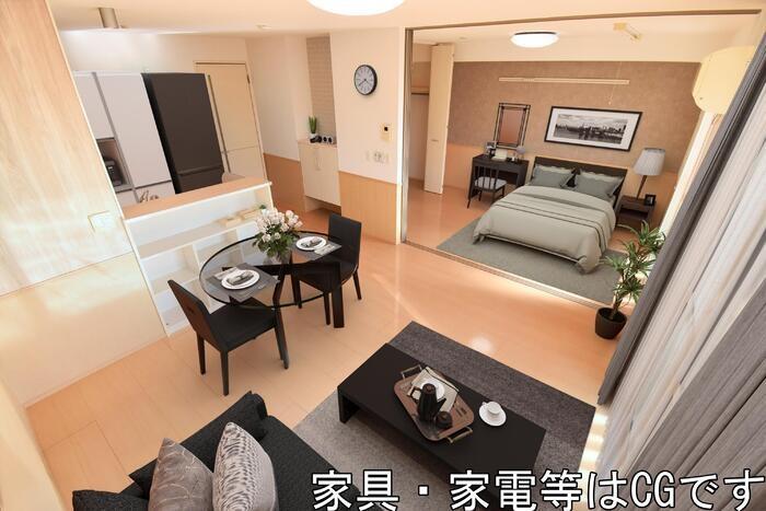 居室・リビング　家具家電はCGです。