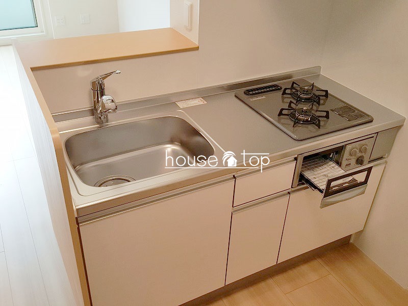 キッチン　2口コンロ付！使い勝手の良いカウンターキッチン！