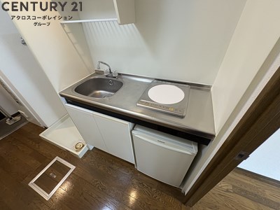 キッチン　シンプルでコンパクトなキッチンです！