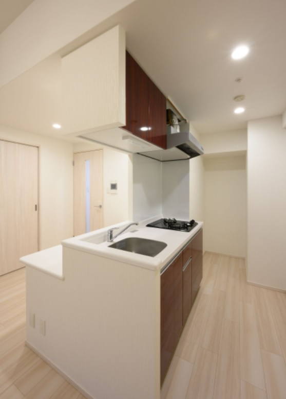 キッチン　偶数階・奇数階によりカラーパターン異なります