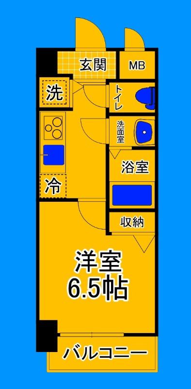 南海高野線 堺東駅 徒歩10分 8階建 築21年の間取り写真