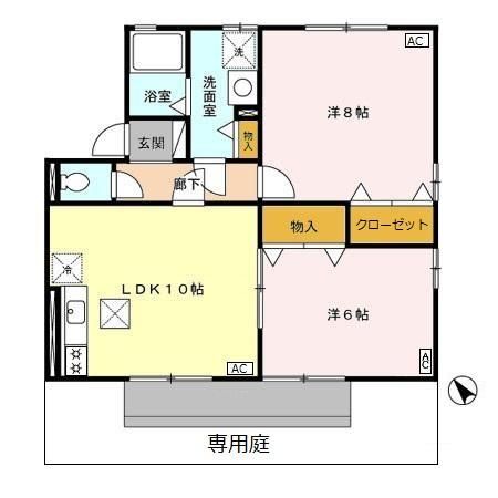 リビングタウン佐鳴Bの間取り写真