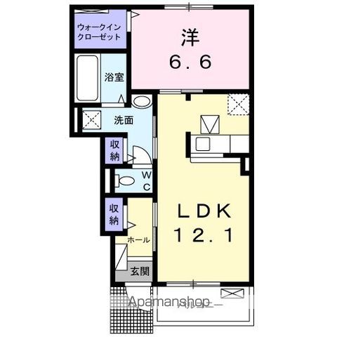 ＪＲ徳島線 徳島駅 バス乗車時間：20分 最寄りバス停で下車 徒歩9分 2階建 築8年の間取り写真