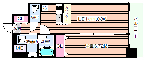 LaDouceur天満の間取り写真