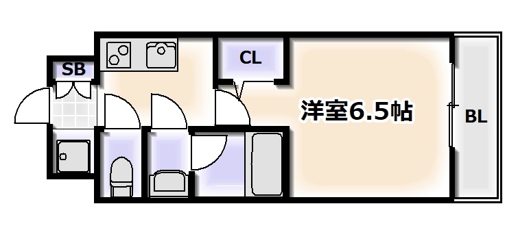 スプランディッド難波Iの間取り写真