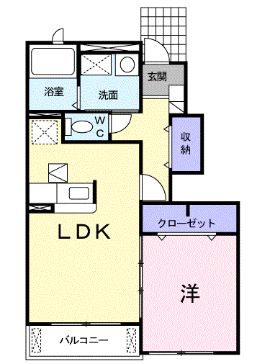 府中市中須町のアパートの間取り