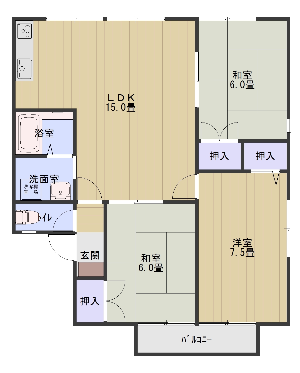 セジュール大島の間取り