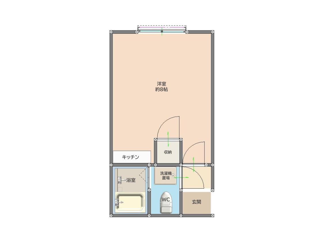 グレッシュハウス　初期費用3万のみの間取り