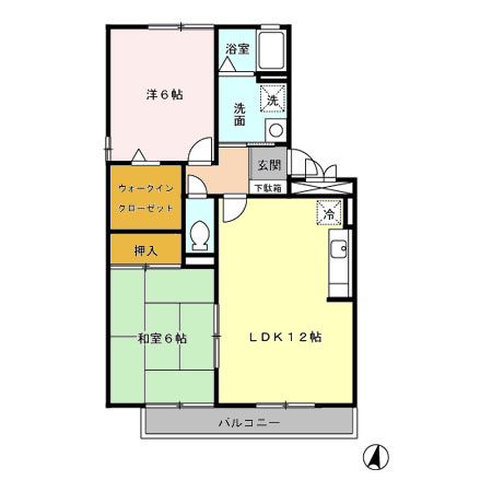 ロイヤルステージタウン鳥栖　B棟の間取り