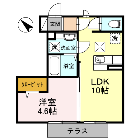 ライム　フルーヴの間取り