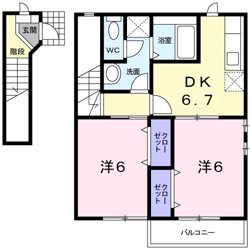 シャトーＫの間取り