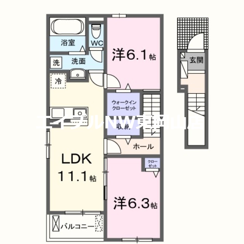 グランテージ和気Ｂの間取り