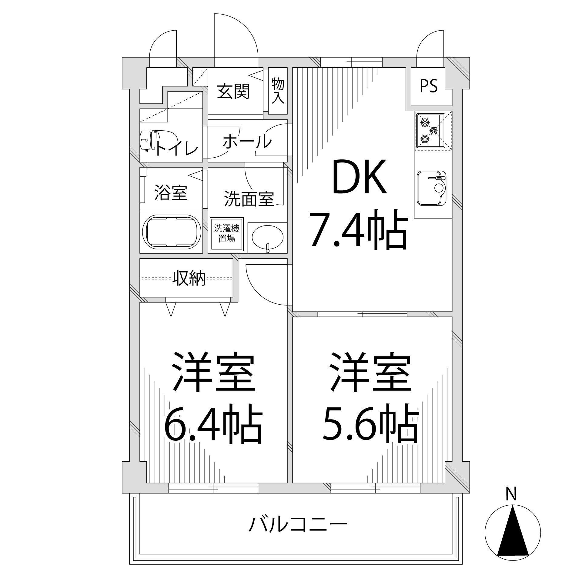 キャッスルコート赤穂の間取り