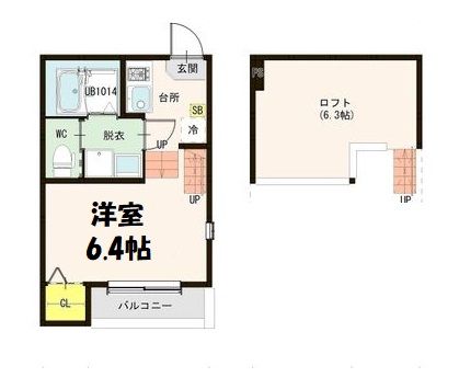 名古屋市守山区金屋のアパートの間取り