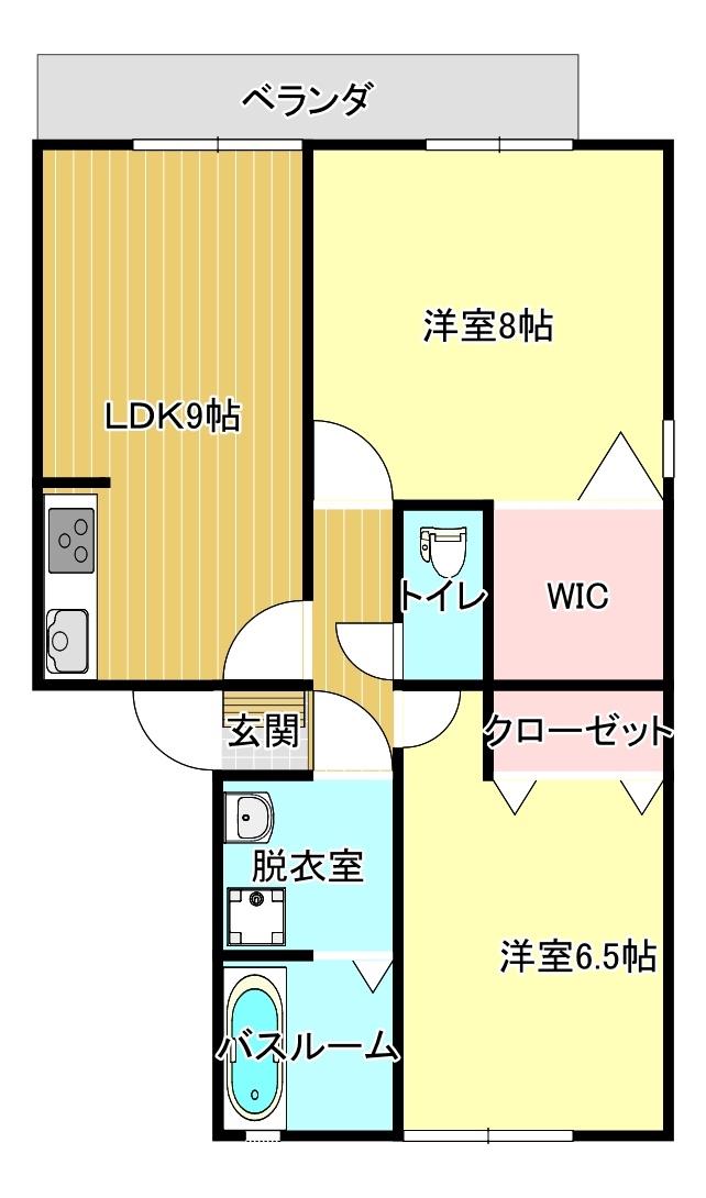 ハイカムール河内の間取り