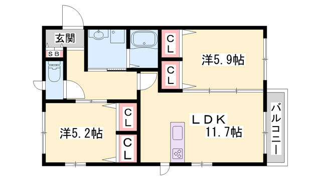 ポラリス城西II（東棟）の間取り