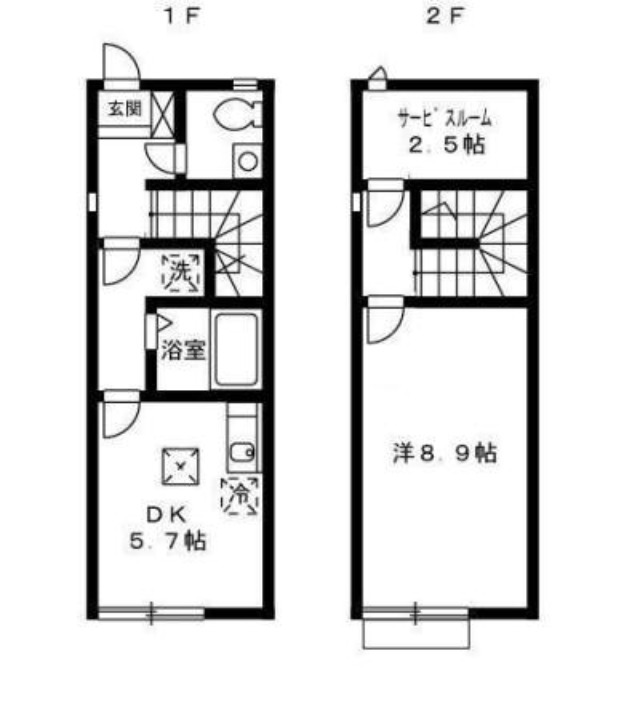 堺市堺区緑ヶ丘中町のアパートの間取り