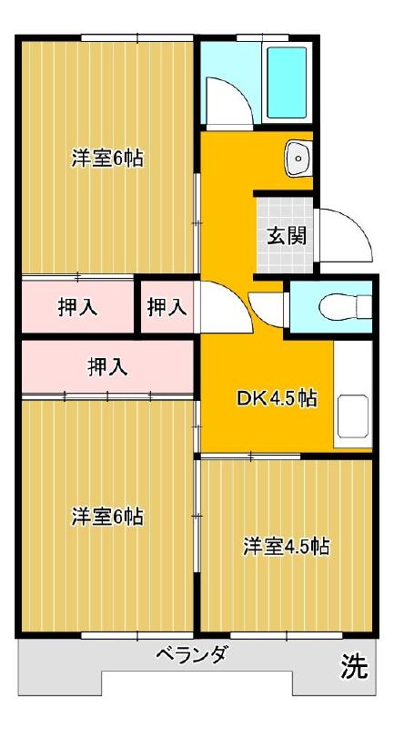 沼津市原のマンションの間取り