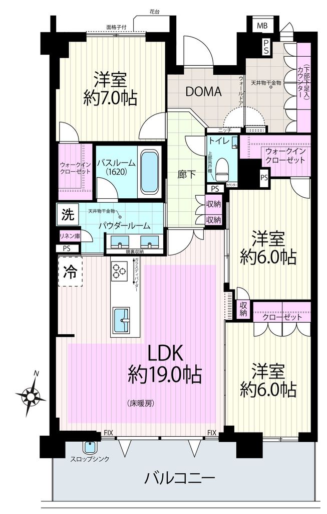 Nisshin Grandpalace 茅ヶ崎東海岸の間取り