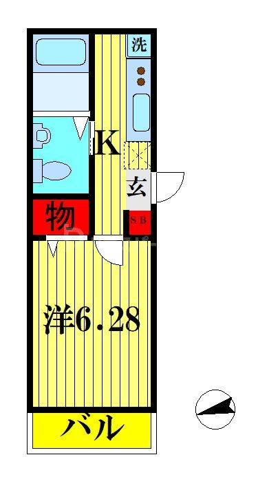 さいたま市北区吉野町のアパートの間取り