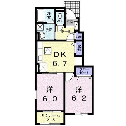 デーア　Ｂの間取り