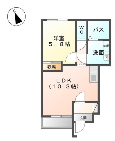 知多郡美浜町大字北方のアパートの間取り