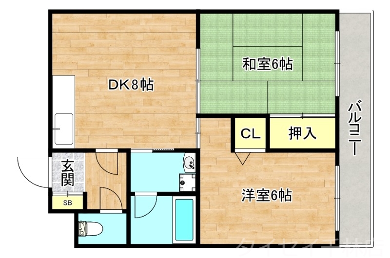 守口市土居町のマンションの間取り