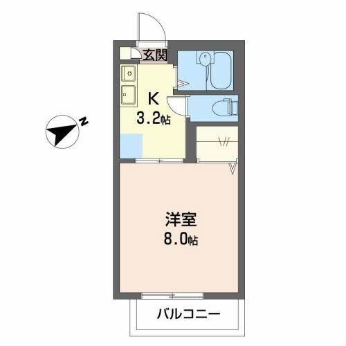 四日市市日永のアパートの間取り