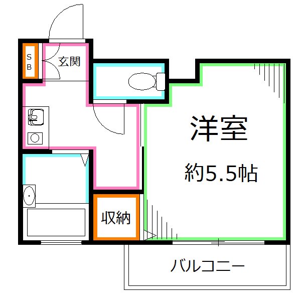 中野区中央のマンションの間取り